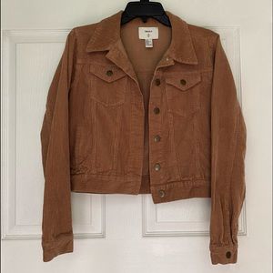 Camel-Suede Corduroy Jacket